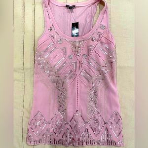 Express pink top, sequin embellished